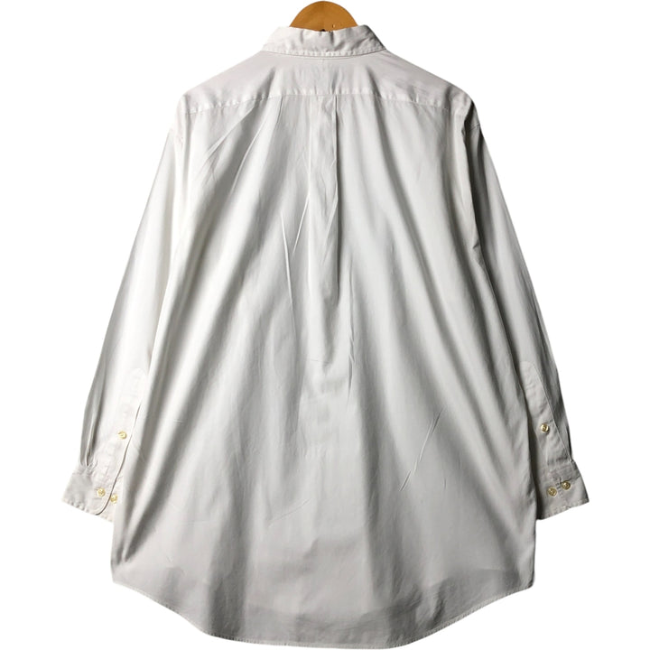 Ralph Lauren YARMOUTH long sleeve button down shirt, men's XL size cotton white type Vintage Second Hand