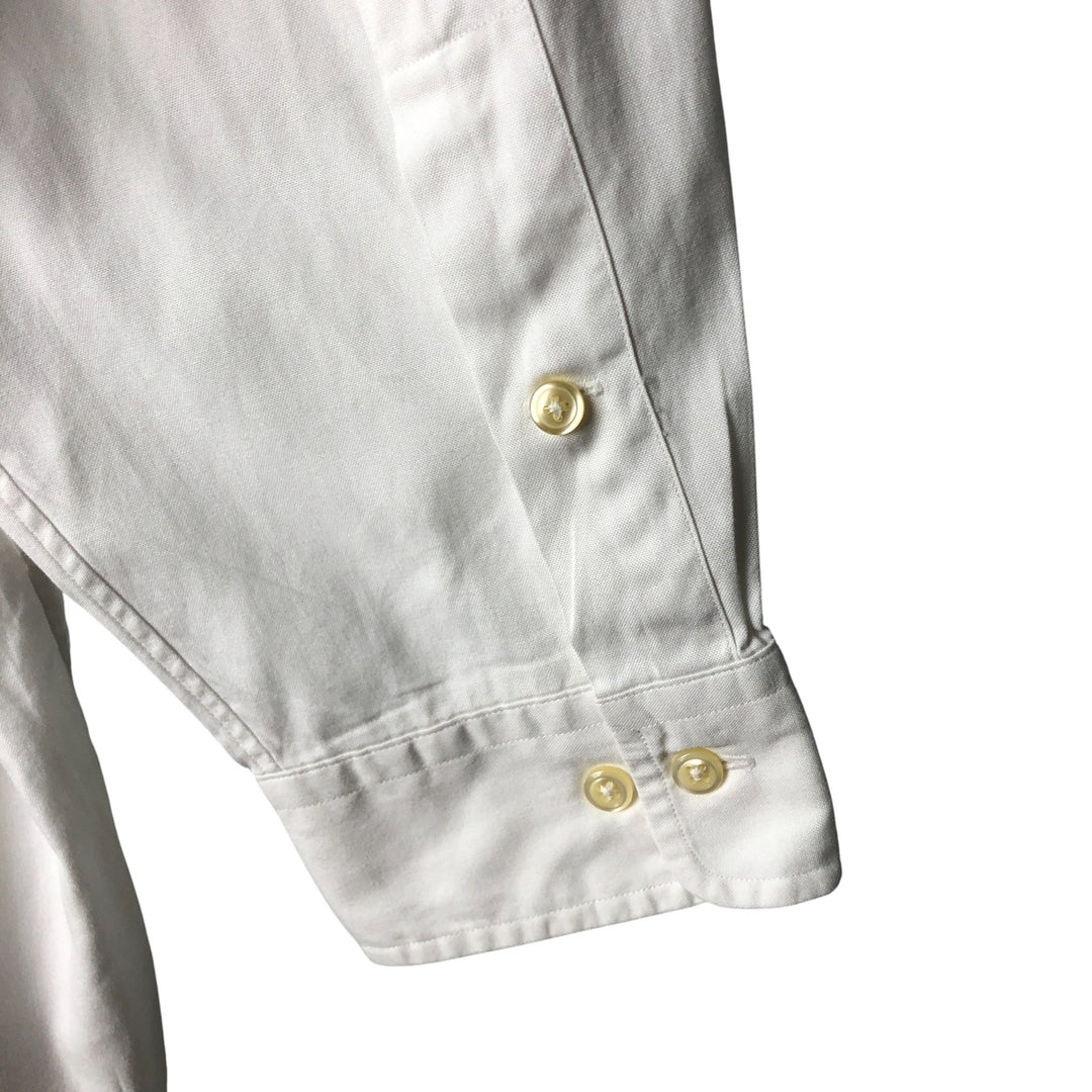 Ralph Lauren YARMOUTH long sleeve button down shirt, men's XL size cotton white type Vintage Second Hand