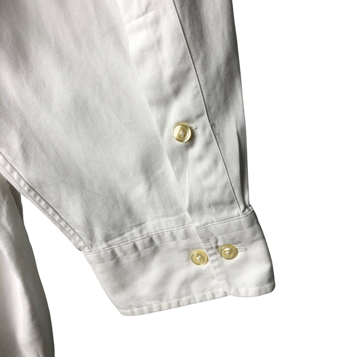 Ralph Lauren YARMOUTH long sleeve button down shirt, men's XL size cotton white type Vintage Second Hand