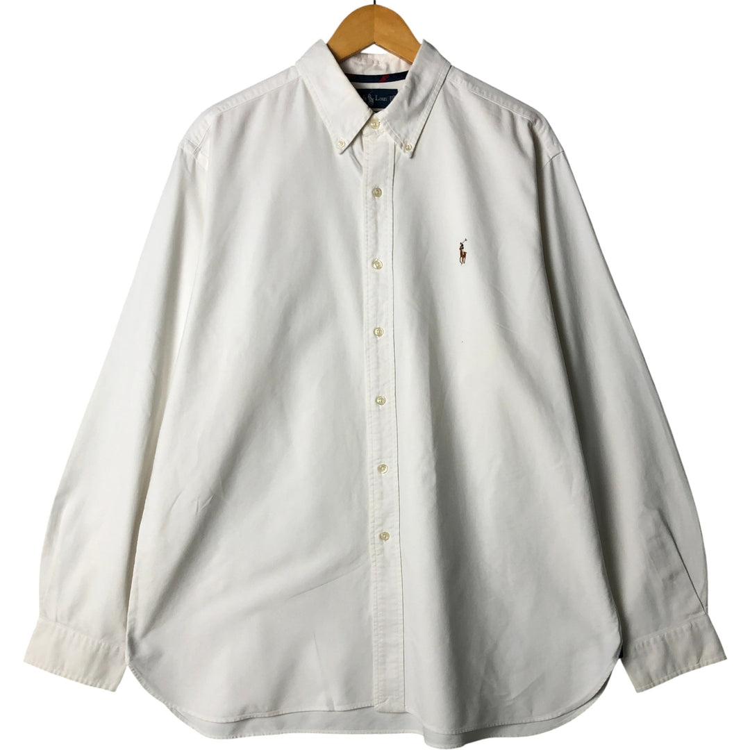Ralph Lauren Classic Fit Long Sleeve Button Down Shirt Men's XL cotton white type Vintage Second Hand