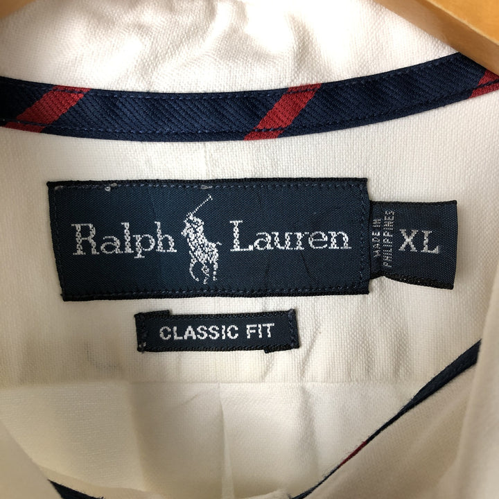Ralph Lauren Classic Fit Long Sleeve Button Down Shirt Men's XL cotton white type Vintage Second Hand