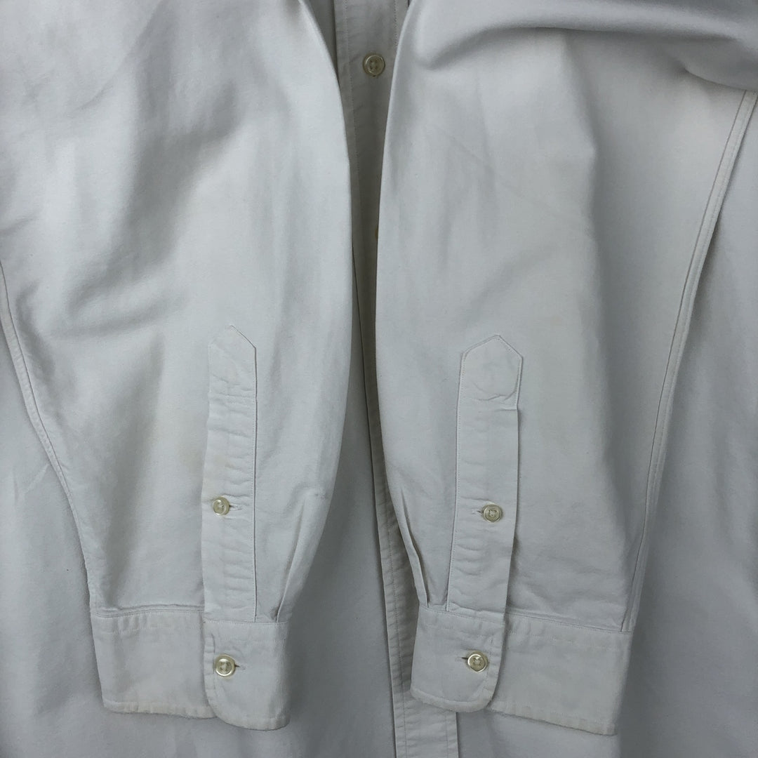 Ralph Lauren Classic Fit Long Sleeve Button Down Shirt Men's XL cotton white type Vintage Second Hand