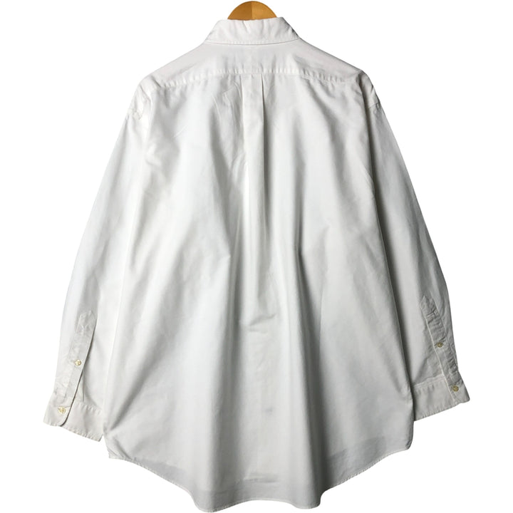 Ralph Lauren YARMOUTH long sleeve button down shirt, men's XL size cotton white type Vintage Second Hand