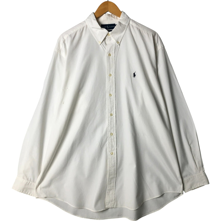 Ralph Lauren BLAKE long sleeve button down shirt, men's XL size cotton white type Vintage Second Hand