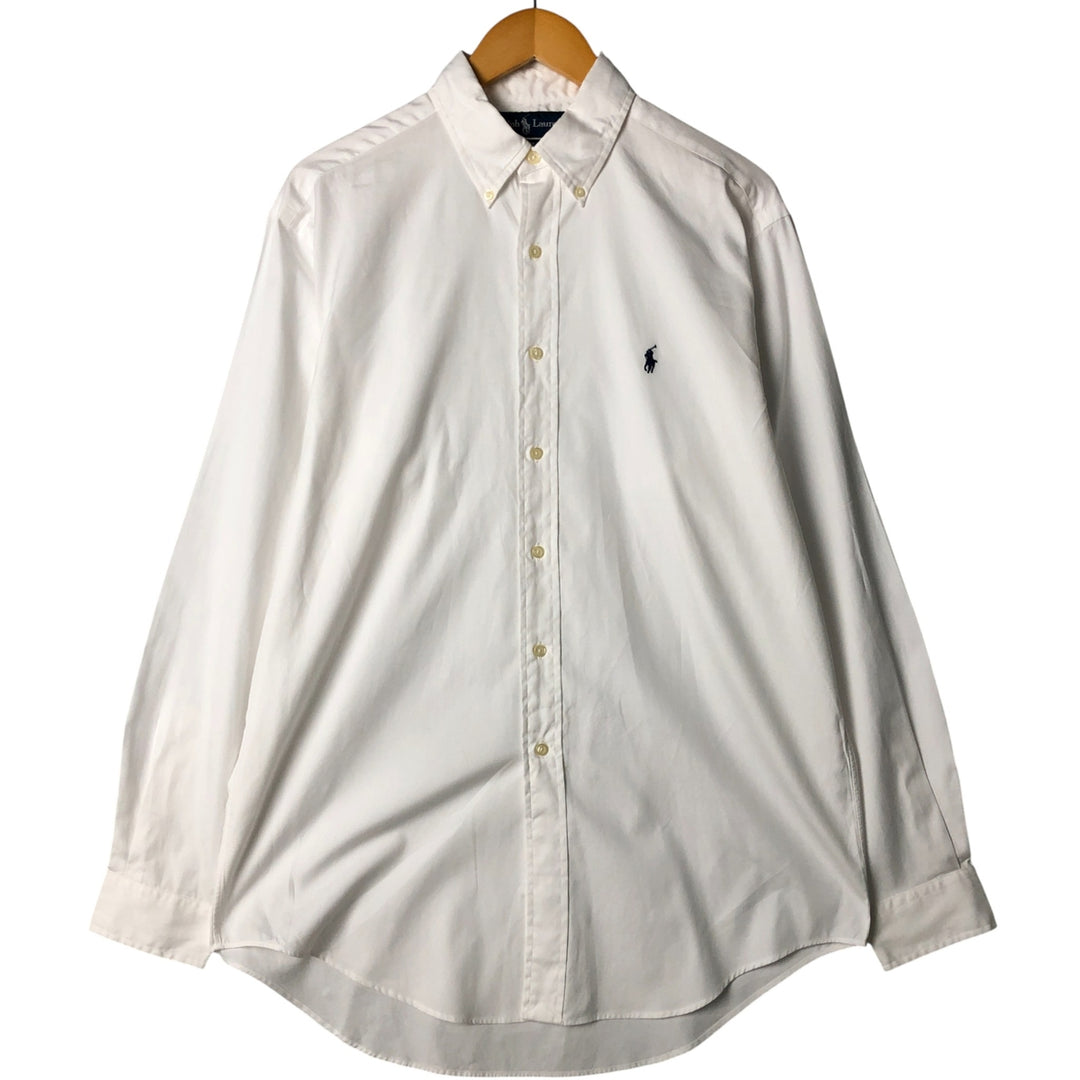Ralph Lauren Classic Fit long sleeve button down shirt, men's size M cotton white type Vintage Second Hand