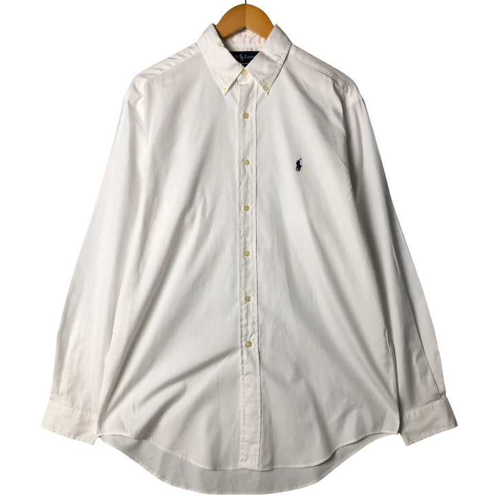 Ralph Lauren Classic Fit long sleeve button down shirt, men's size M cotton white type Vintage Second Hand