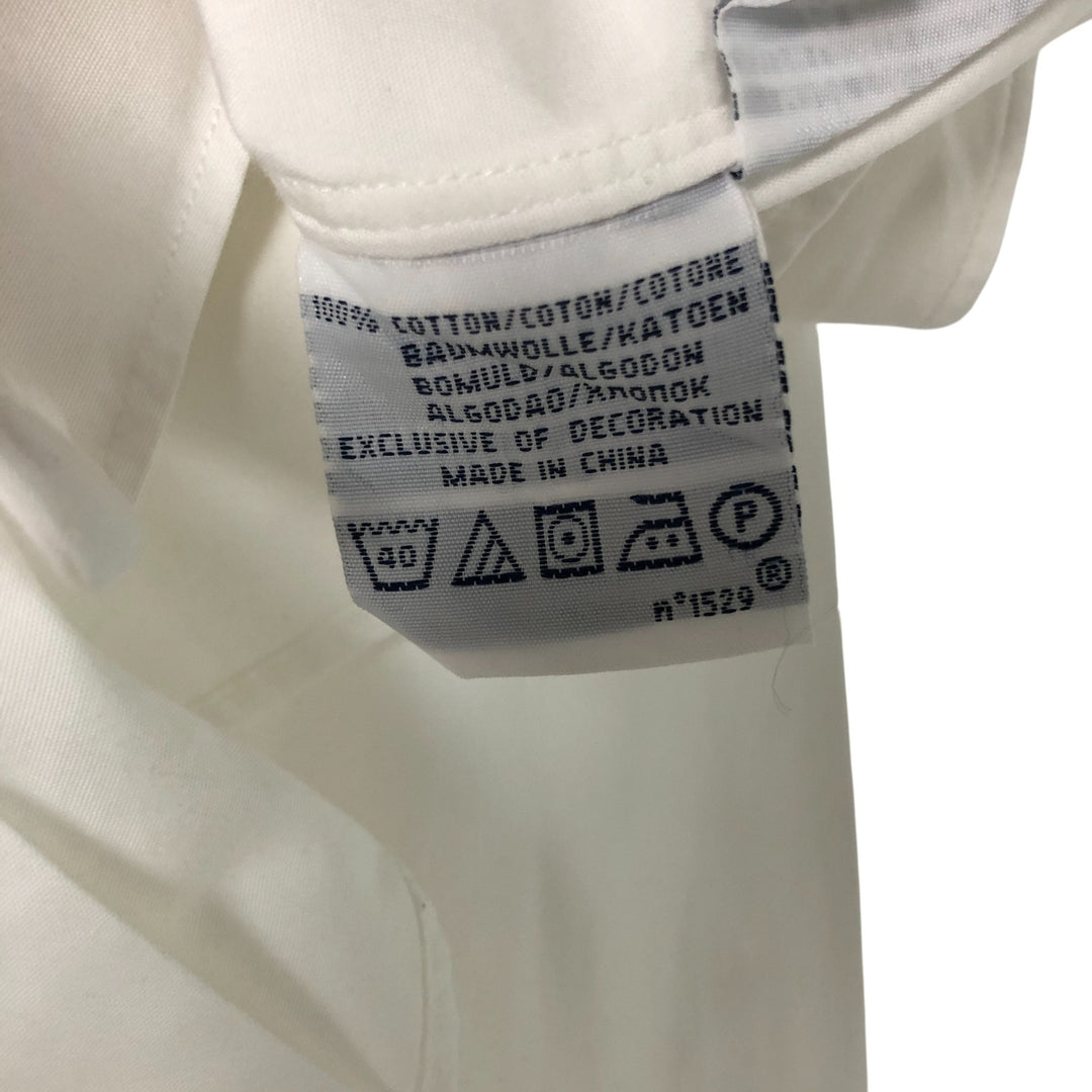 Ralph Lauren long sleeve button down shirt, men's size L cotton white type Vintage Second Hand