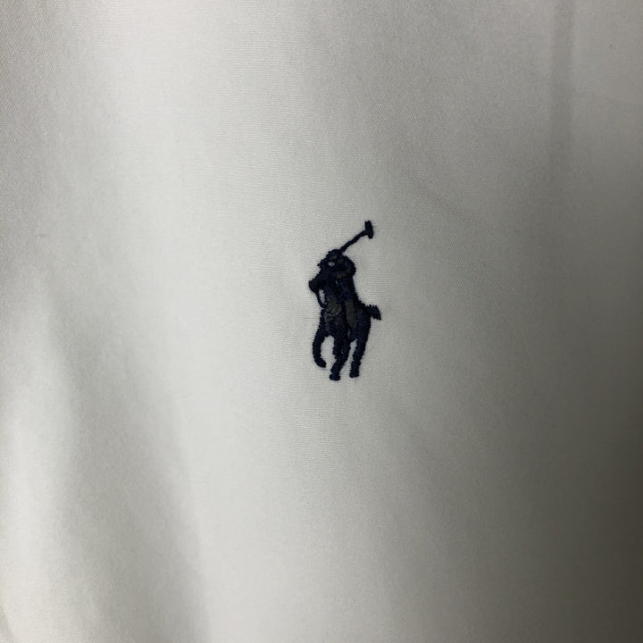 Ralph Lauren long sleeve button down shirt, men's size L cotton white type Vintage Second Hand