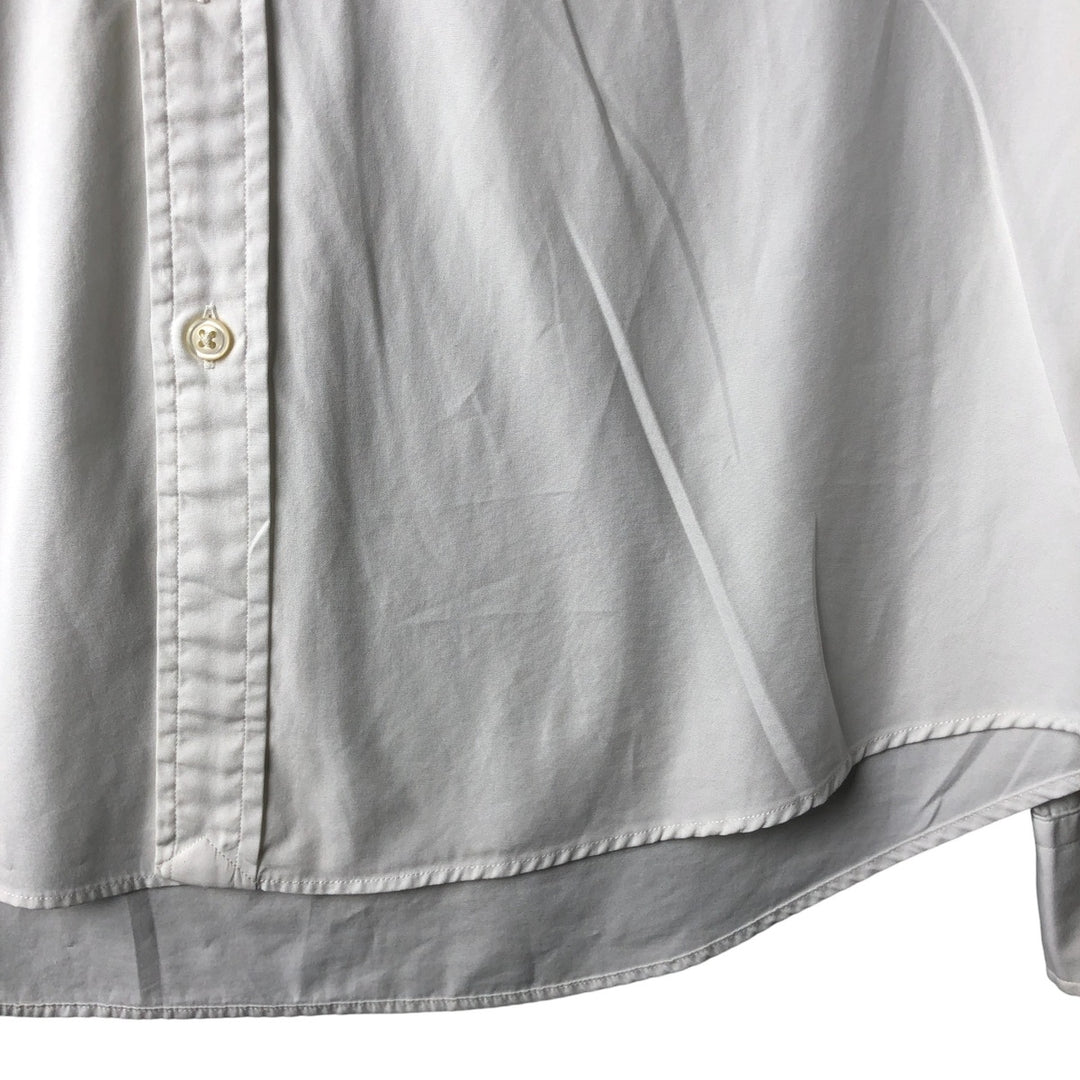 Ralph Lauren long sleeve button down shirt, men's size L cotton white type Vintage Second Hand