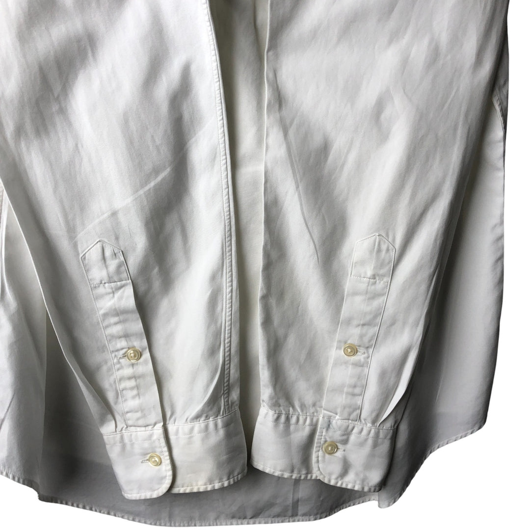 Ralph Lauren long sleeve button down shirt, men's size L cotton white type Vintage Second Hand
