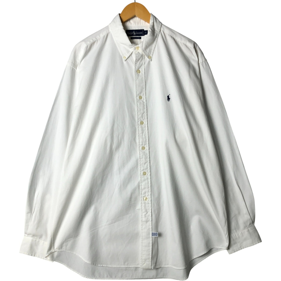 Ralph Lauren long sleeve button down shirt, men's XL size cotton white type Vintage Second Hand