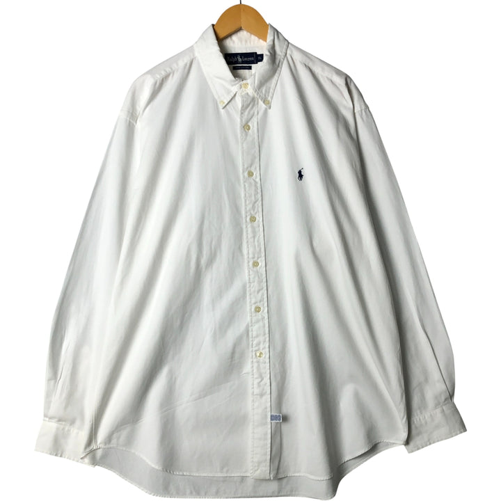 Ralph Lauren long sleeve button down shirt, men's XL size cotton white type Vintage Second Hand
