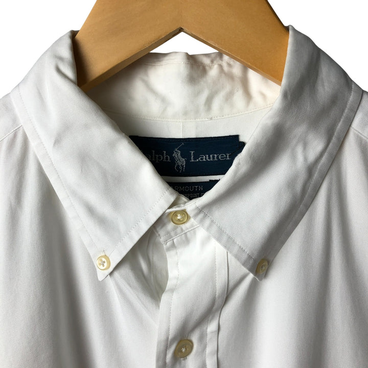 Ralph Lauren YARMOUTH long sleeve button down shirt, men's XL size cotton white type Vintage Second Hand
