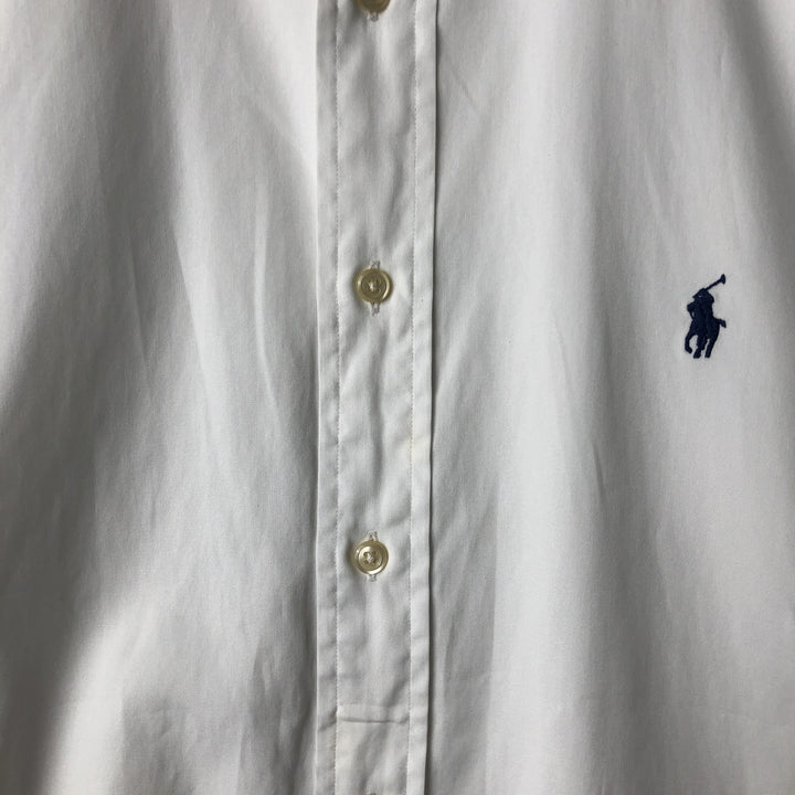 Ralph Lauren YARMOUTH long sleeve button down shirt, men's XL size cotton white type Vintage Second Hand