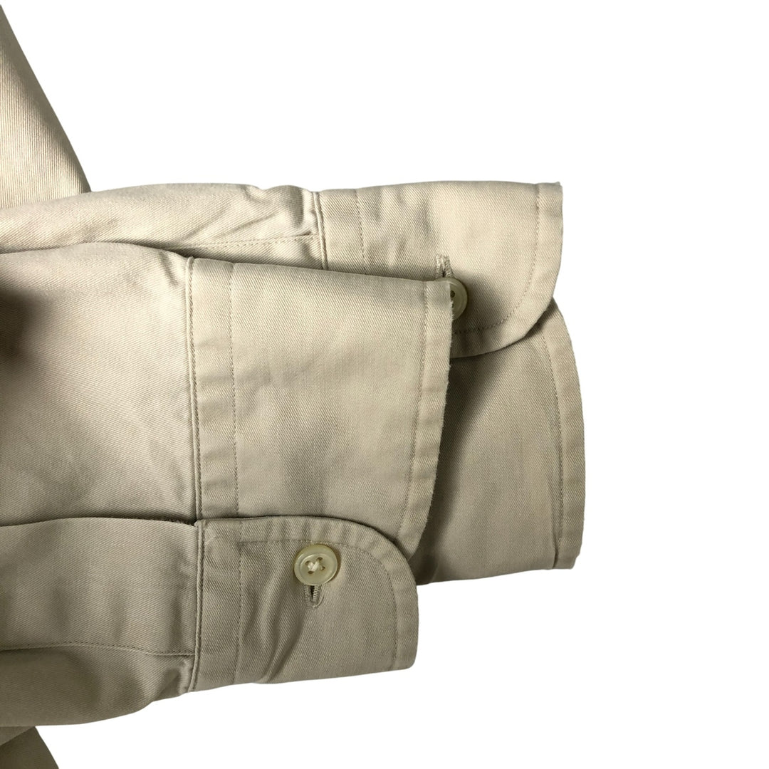Ralph Lauren BLAKE long sleeve button down shirt, men's size M cotton Beige type Vintage Second Hand