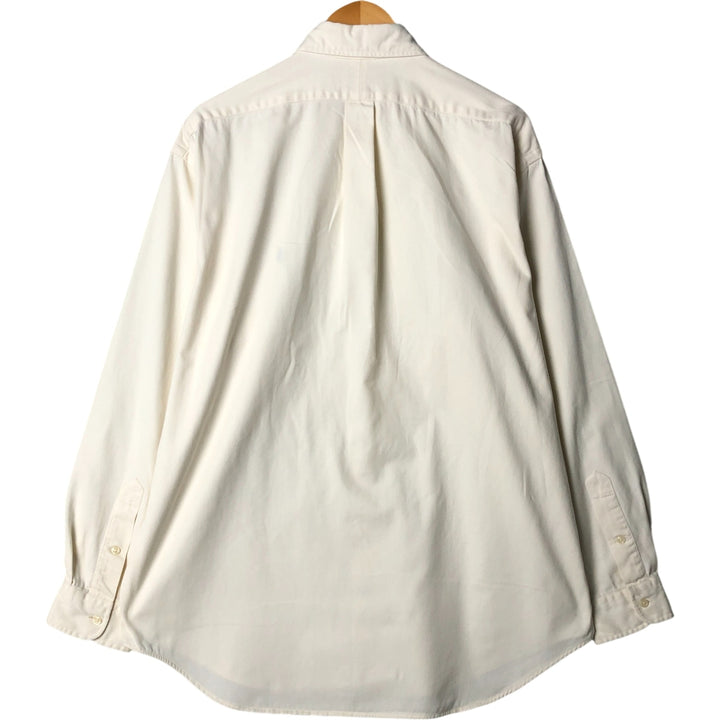 Ralph Lauren BLAKE long sleeve button down shirt, men's size L cotton ivory Vintage Second Hand