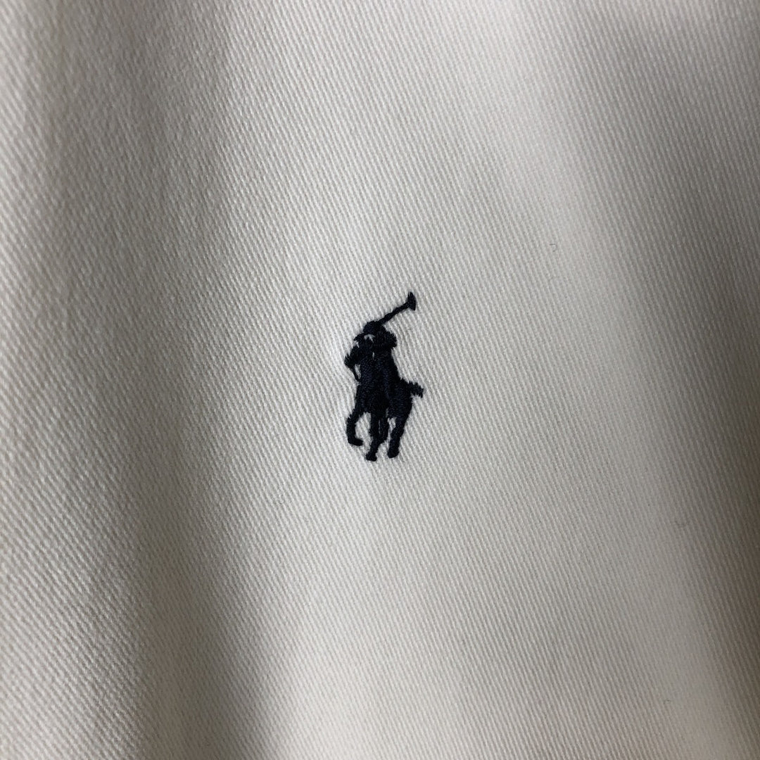 Ralph Lauren BLAKE long sleeve button down shirt, men's size L cotton ivory Vintage Second Hand