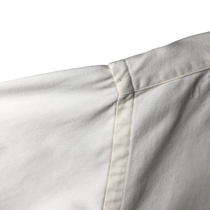 Ralph Lauren BLAKE long sleeve button down shirt, men's size L cotton ivory Vintage Second Hand