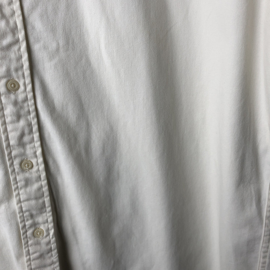 Ralph Lauren BLAKE long sleeve button down shirt, men's size L cotton ivory Vintage Second Hand