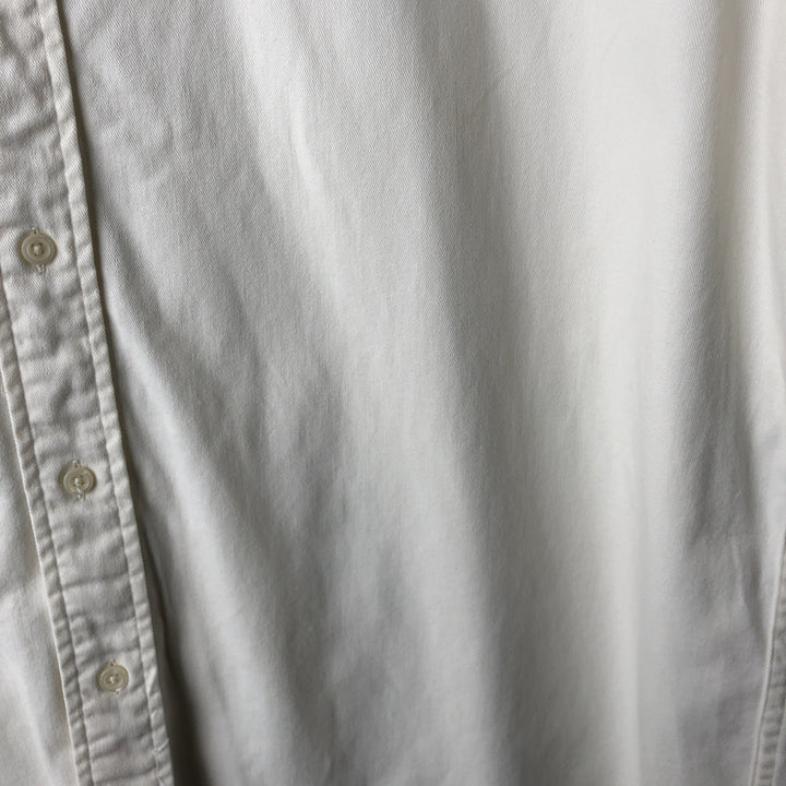 Ralph Lauren BLAKE long sleeve button down shirt, men's size L cotton ivory Vintage Second Hand