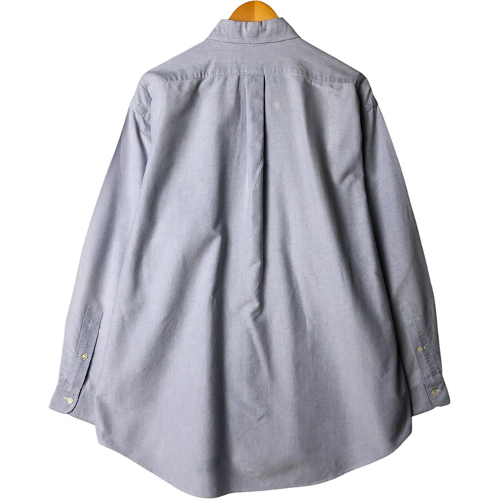 Ralph Lauren YARMOUTH long sleeve button down shirt, men's XL size cotton Blue type light blue Vintage Second Hand
