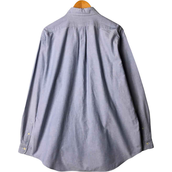 Ralph Lauren YARMOUTH long sleeve button down shirt, men's size L cotton Blue type light blue Vintage Second Hand