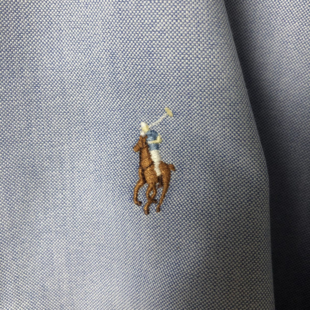 Ralph Lauren YARMOUTH long sleeve button down shirt, men's size L cotton Blue type light blue Vintage Second Hand