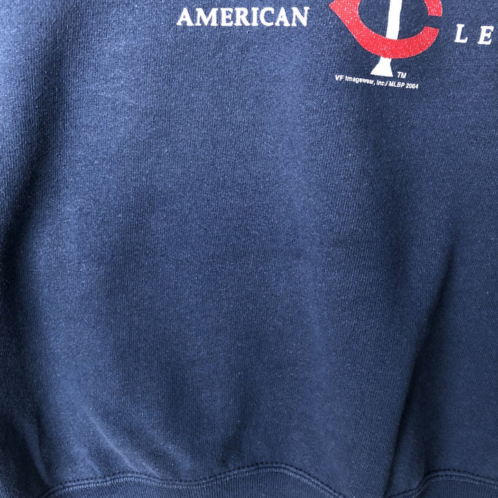 Vintage 90s-00'S Lee SPORT MLB Minnesota Twins Print Sweatshirt, Men's Size Medium cotton navy blue type Vintage Second Hand