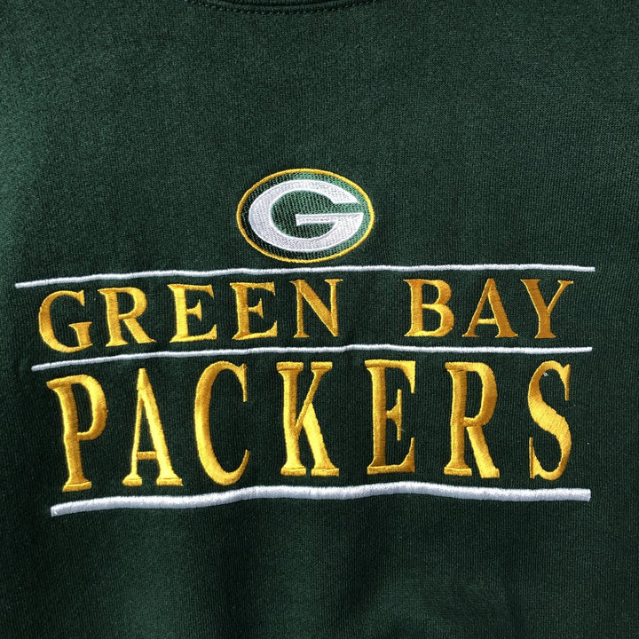 Vintage '90'S Logo Seven NFL Green Bay Packers Print Sweatshirt, Made in USA, Men's Size XL cotton green type Vintage Second Hand