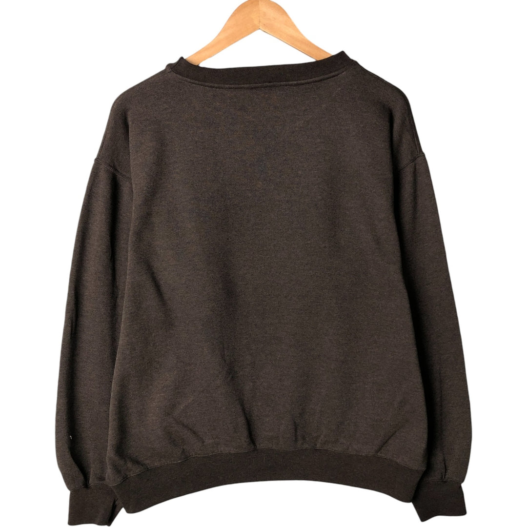 Brooks Printed Sweatshirt, Men's Size L polyester brown type Vintage Second Hand