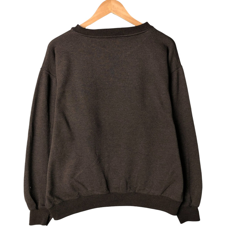 Brooks Printed Sweatshirt, Men's Size L polyester brown type Vintage Second Hand
