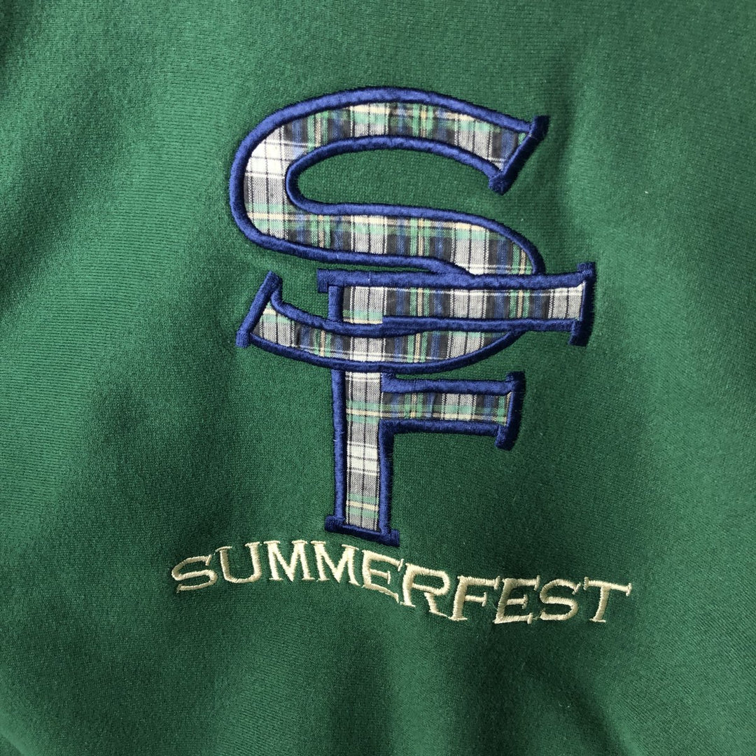 90'S Holoubek College Sweatshirt, Made in USA, Men's Size L (approx.), Vintage cotton green type Vintage Second Hand