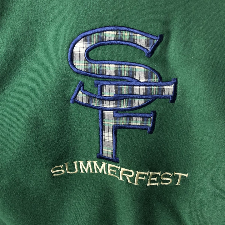 90'S Holoubek College Sweatshirt, Made in USA, Men's Size L (approx.), Vintage cotton green type Vintage Second Hand
