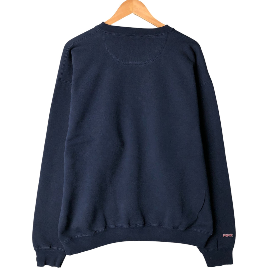 Jansport College Sweatshirt, Made in USA, Men's Size XL cotton navy blue type Vintage Second Hand