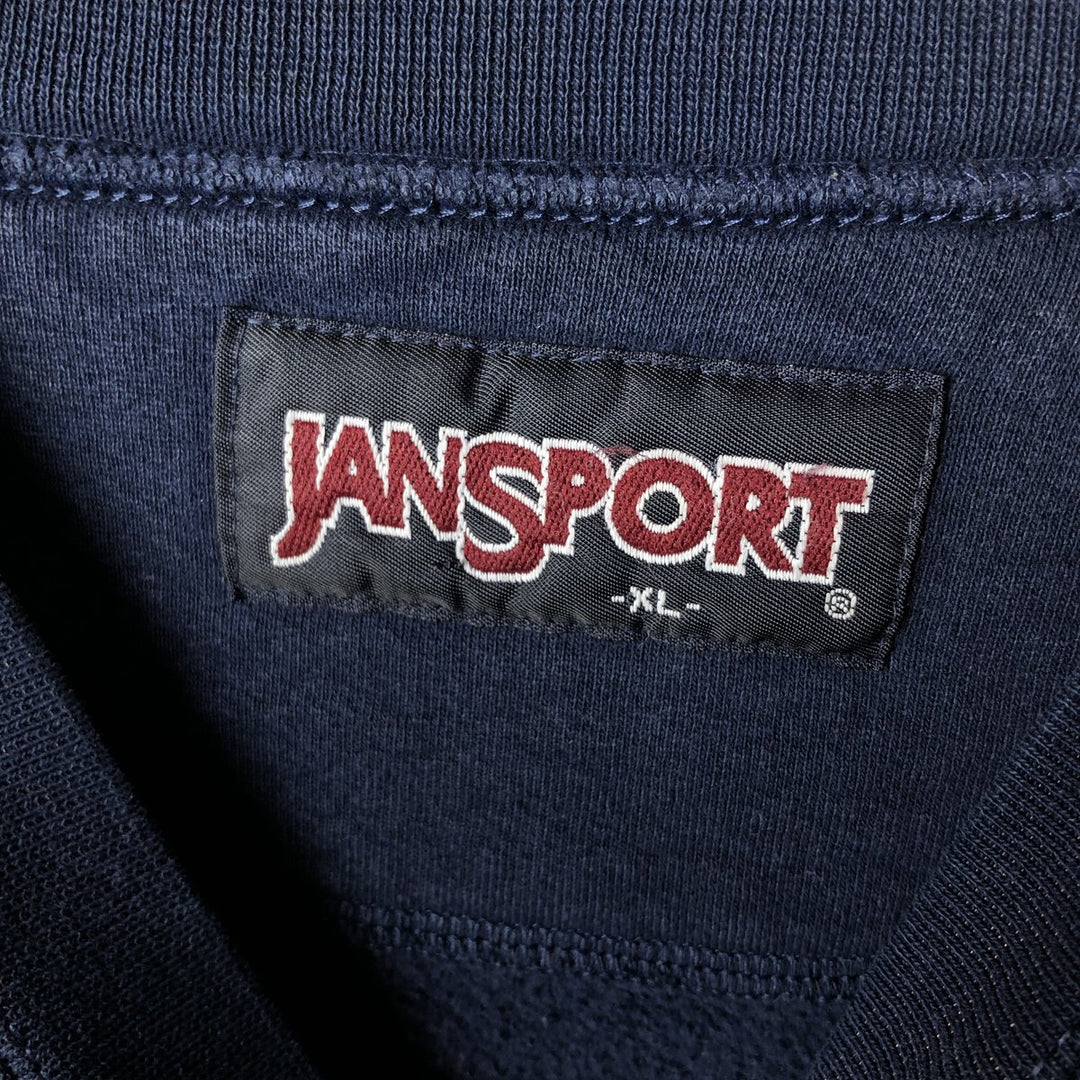 Jansport College Sweatshirt, Made in USA, Men's Size XL cotton navy blue type Vintage Second Hand