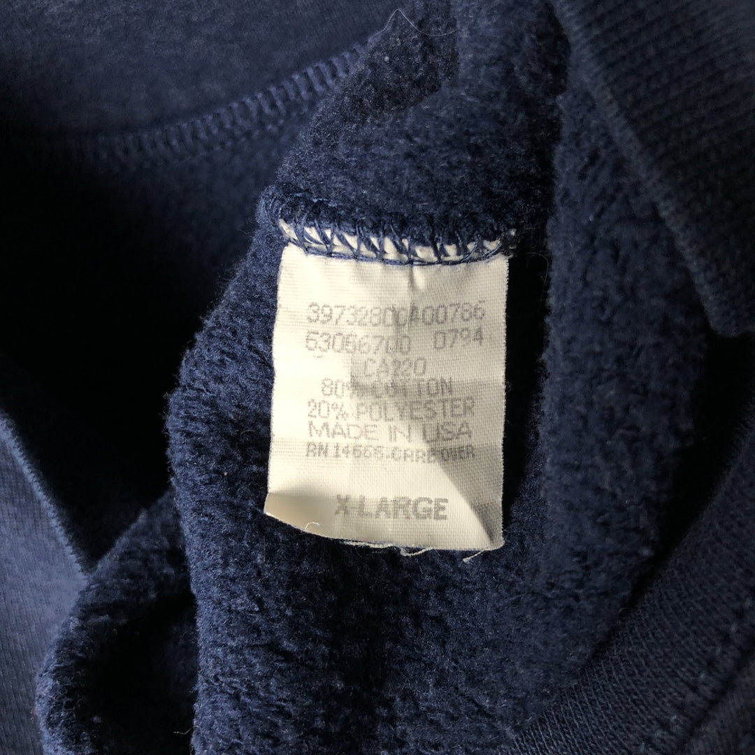 Jansport College Sweatshirt, Made in USA, Men's Size XL cotton navy blue type Vintage Second Hand