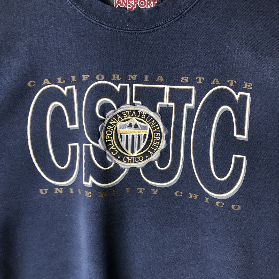 Jansport College Sweatshirt, Made in USA, Men's Size XL cotton navy blue type Vintage Second Hand