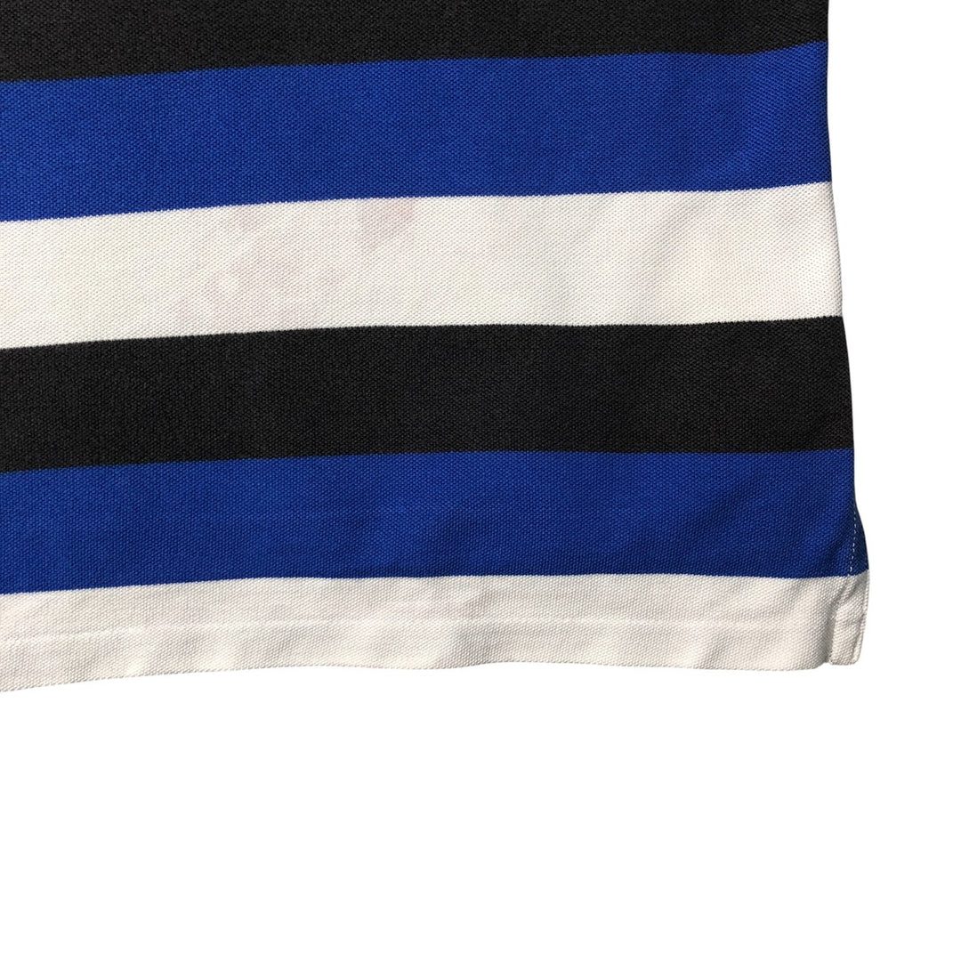 Ralph Lauren POLO by Ralph Lauren CUSTOM FIT short sleeve striped polo shirt men's size L cotton blue type Vintage Second Hand