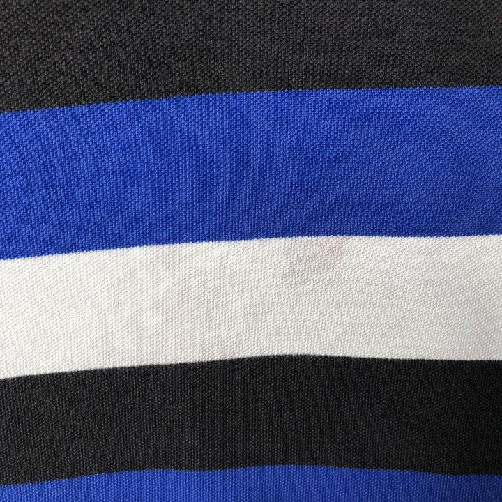 Ralph Lauren POLO by Ralph Lauren CUSTOM FIT short sleeve striped polo shirt men's size L cotton blue type Vintage Second Hand