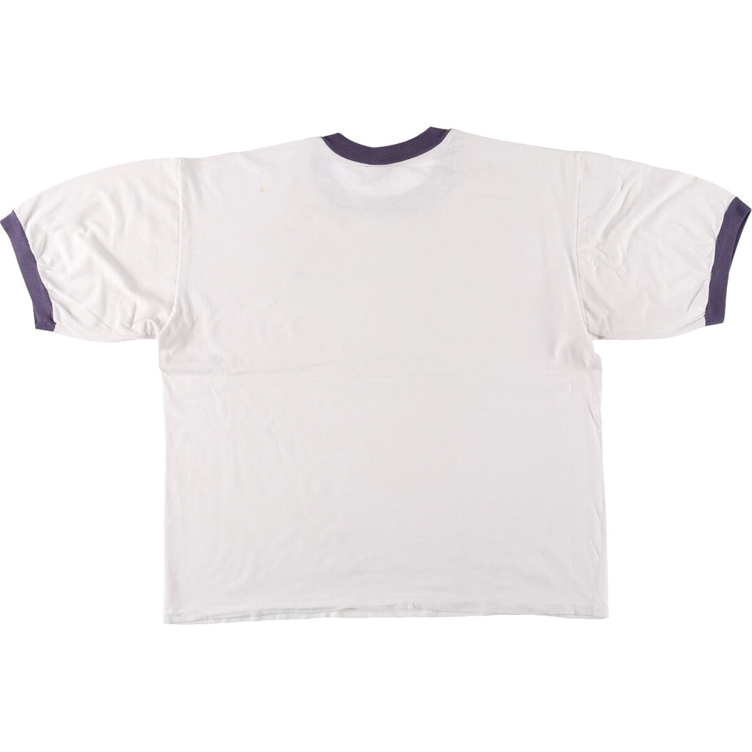 MIDSHIPMEN STORE USNA College Ringer T-Shirt, Men's XL unclear white type Vintage Second Hand