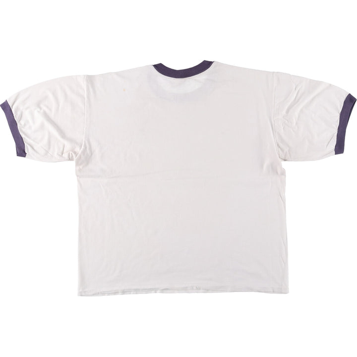 MIDSHIPMEN STORE USNA College Ringer T-Shirt, Men's XL unclear white type Vintage Second Hand