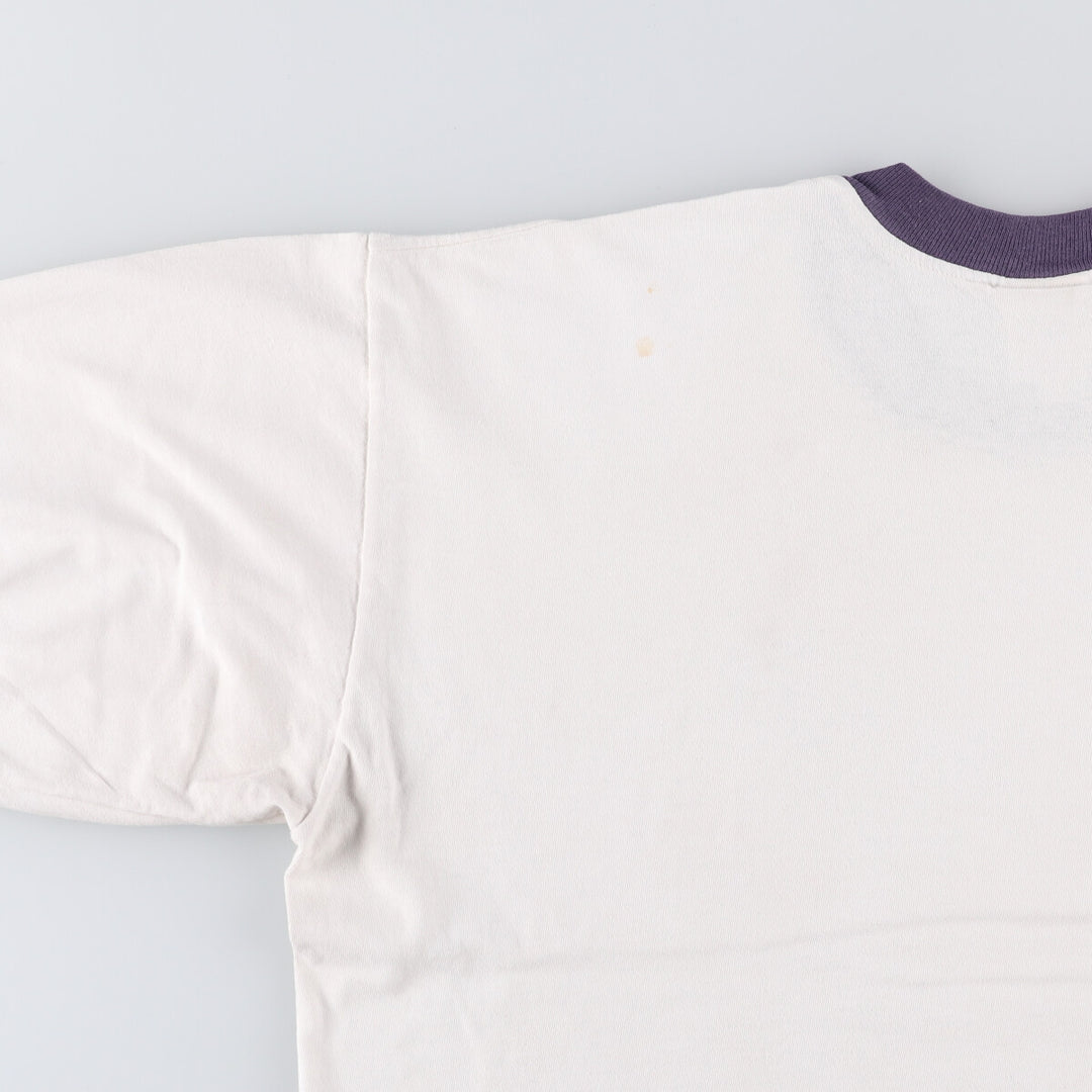 MIDSHIPMEN STORE USNA College Ringer T-Shirt, Men's XL unclear white type Vintage Second Hand