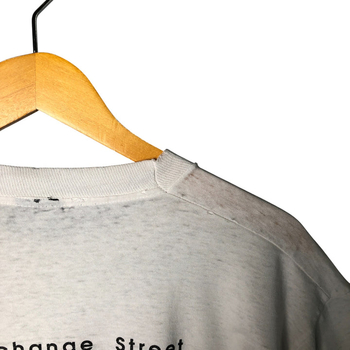 SCREEN STARS Walter's Cafe Advertising T-Shirt, Made in USA, Men's Size L cotton white type Vintage Second Hand