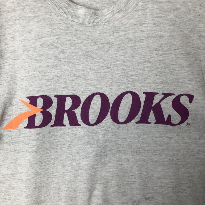 90'S Fruit of the Loom Brooks Advertising T-Shirt, Made in USA, Men's XL cotton gray type Vintage Second Hand
