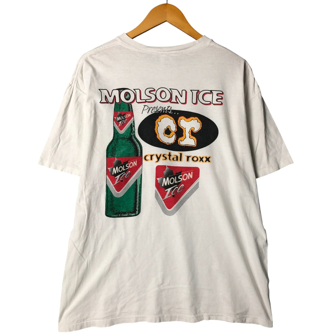 Vintage Molson Ice Power Pro Advertising T-Shirt, Men's XL cotton white type Vintage Second Hand