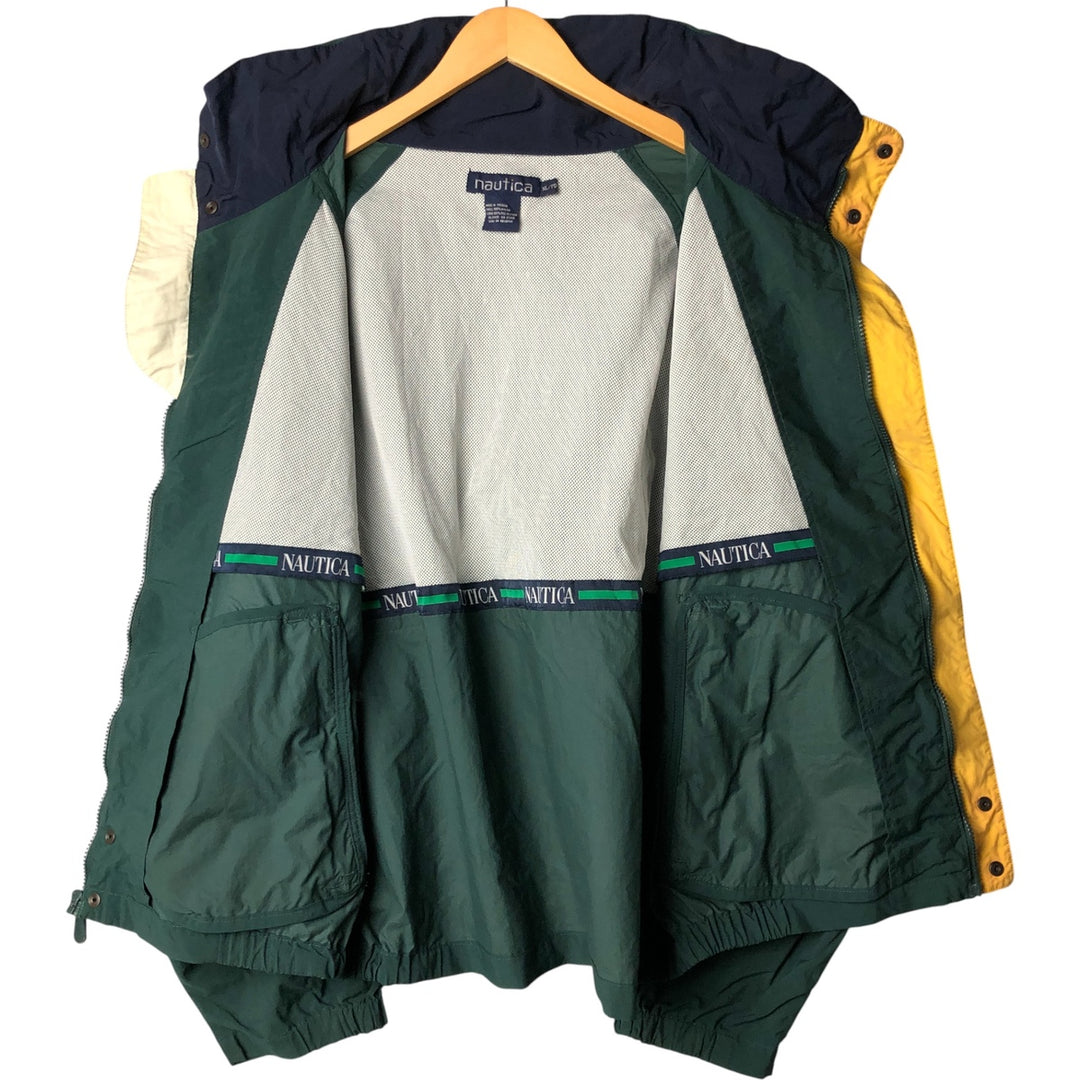 90'S Nautica sailing jacket, men's XL size, vintage Nylon Green type dark green Vintage Second Hand