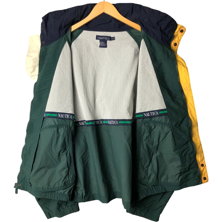 90'S Nautica sailing jacket, men's XL size, vintage Nylon Green type dark green Vintage Second Hand