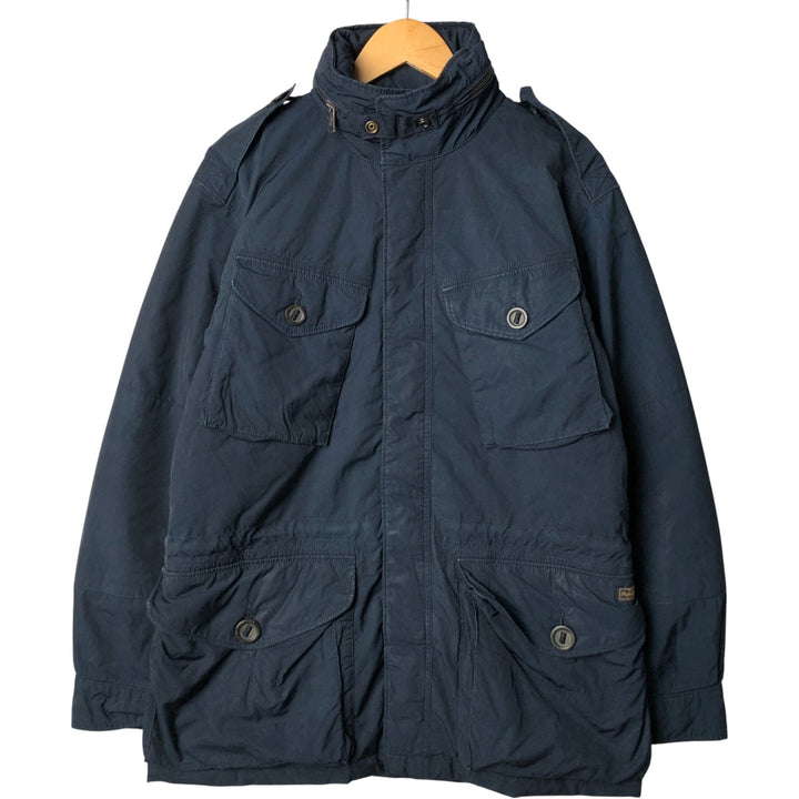 Ralph Lauren POLO RALPH LAUREN M-65 type down jacket, men's size M polyester navy blue type Vintage Second Hand