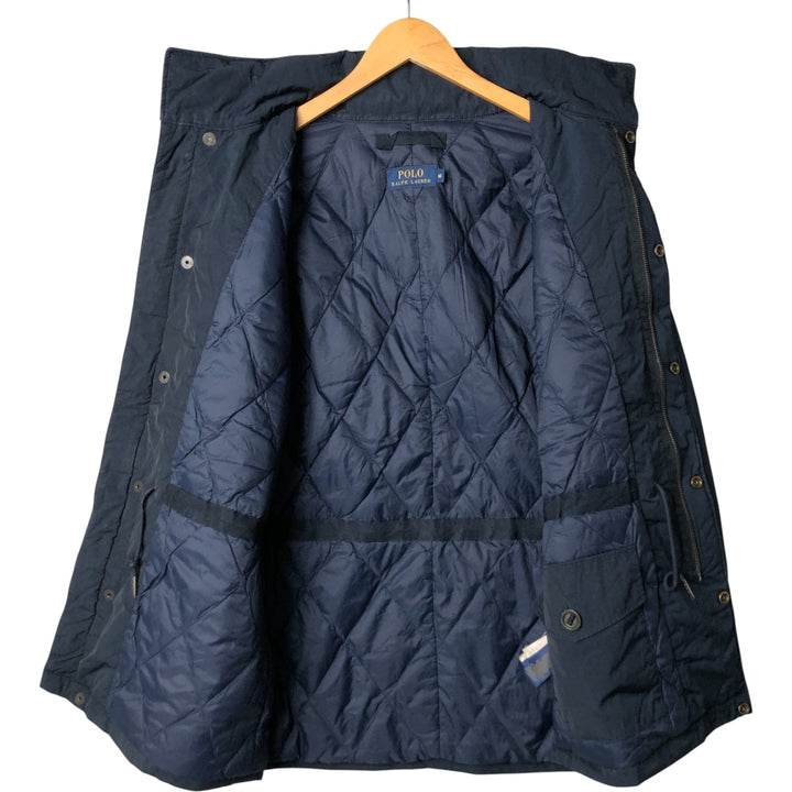 Ralph Lauren POLO RALPH LAUREN M-65 type down jacket, men's size M polyester navy blue type Vintage Second Hand