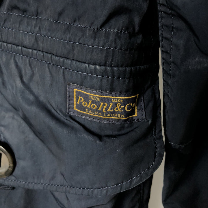 Ralph Lauren POLO RALPH LAUREN M-65 type down jacket, men's size M polyester navy blue type Vintage Second Hand